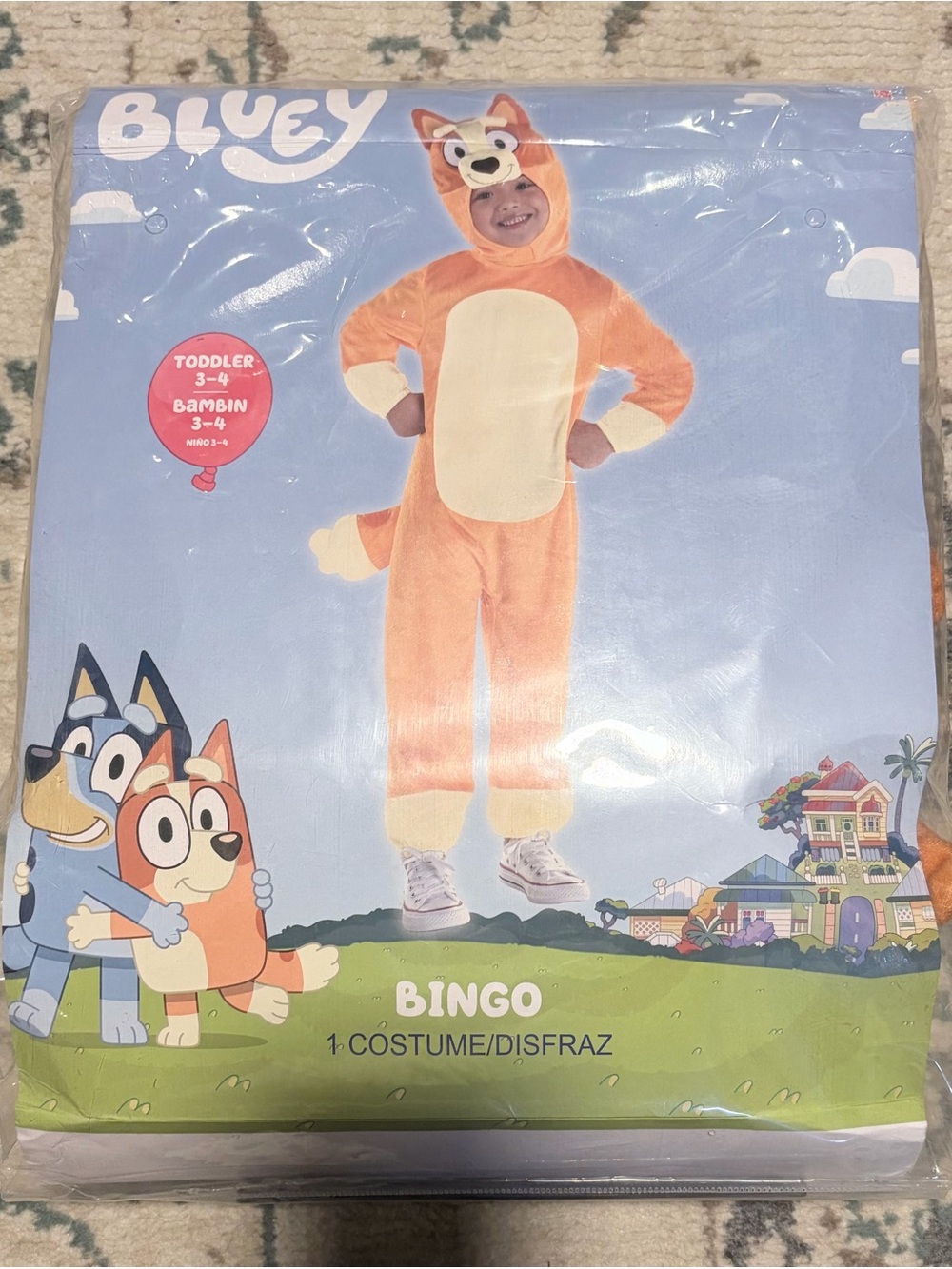 Bingo Orange Kids Costume (Toddler 3-4)